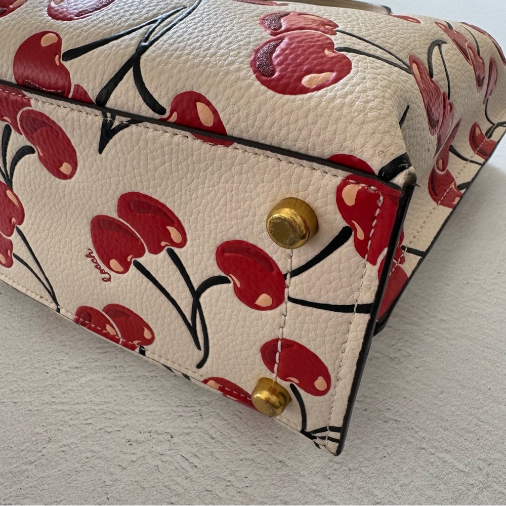 Coach Willow Tote Bag 24 With Cherry Print Crossbody Shoulder Bag - Picture 11 of 12